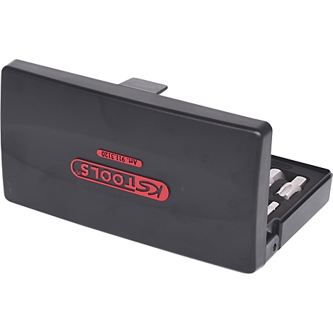 Schwarze Werkzeugbox mit KS TOOLS-Logo und Inbusschlüsseln.